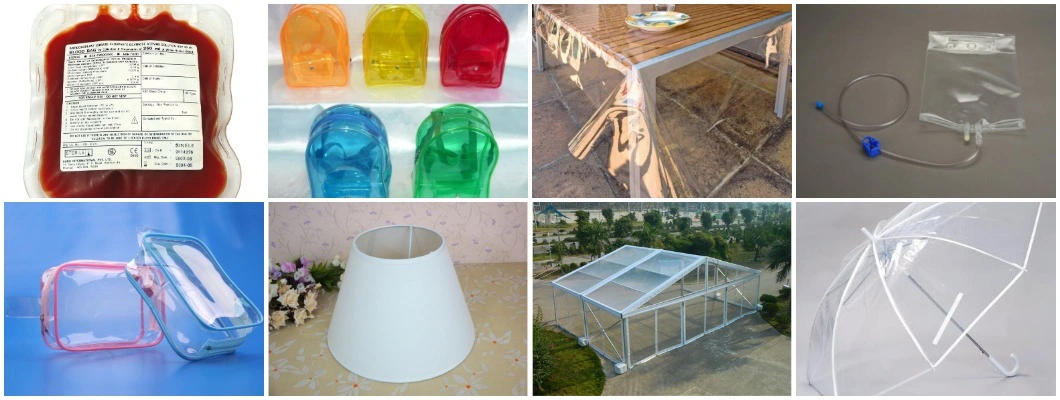 Non-Sticky Crystal Vinyl Transparent Plastic Super Clear Pet PVC Film for Table Covers and Raincoat