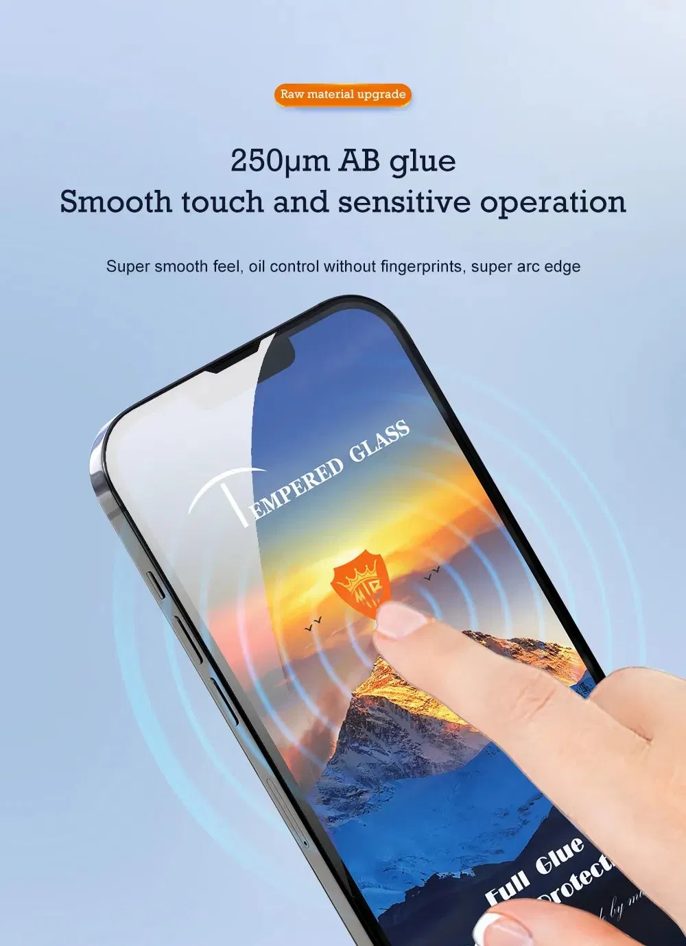 Mietubl 9h Full Adhesive Color Screen Protector Phone Tempered Glass